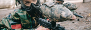 paintball games in the field and mud